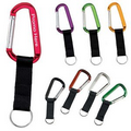 Carabiner W/Strap and Metal Plate
